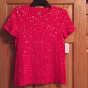 🇺🇸Red Top with Silver⭐️ Star ⭐️Shapes⭐️